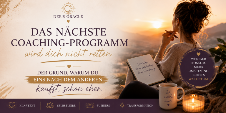 Das nächste Coaching wird dich nicht retten.